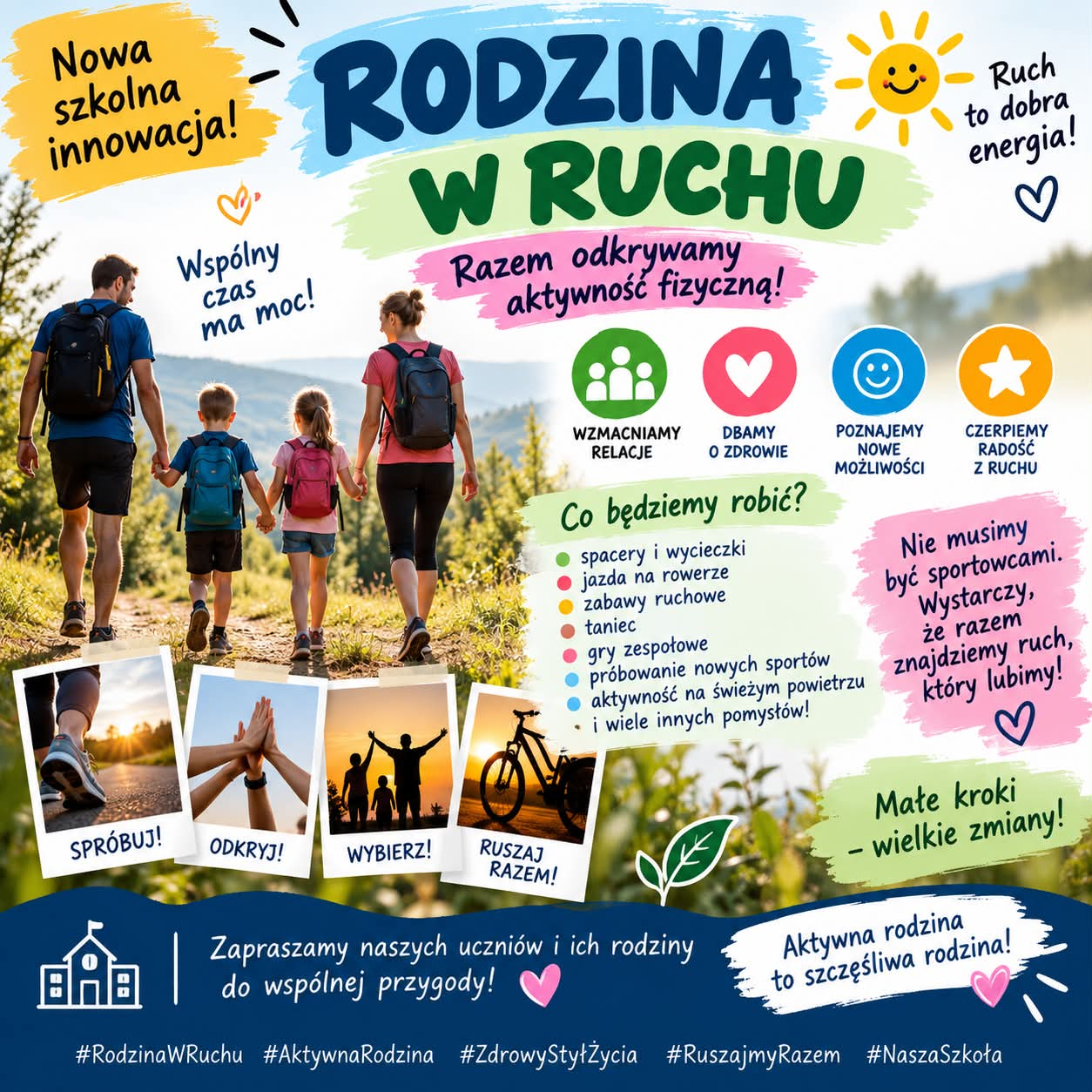 rodzina w ruchu