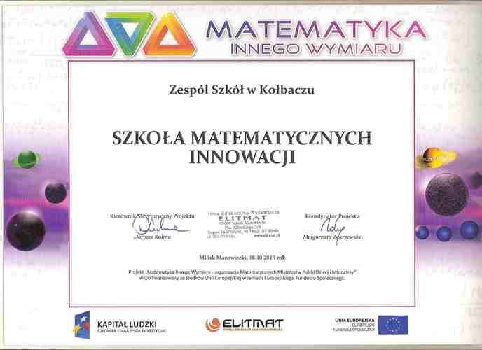 2016 certyfikat matematyka