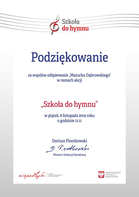 Szkoła do Hymnu